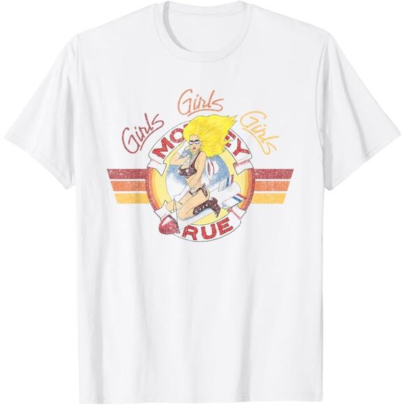 Mötley Crüe Bomber Girl Stadium Tour Dateback 2022 Tee Size Large New w/o Tag - Picture 1 of 3